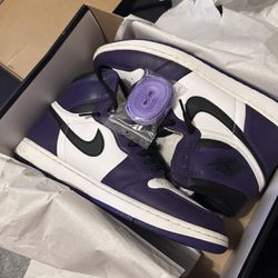 Court Purple Jordan 1’s , Size 13