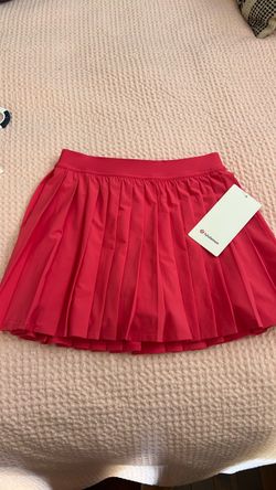 Lululemon Red Pleated Tennis Skirt