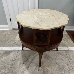 Vintage table  with marble