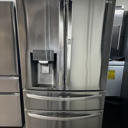 LG STAINLESS STEEL FOUR DOOR REFRIGERATOR DOOR IN DOOR 