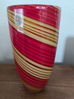 Diamond Star Blown Glass Vase