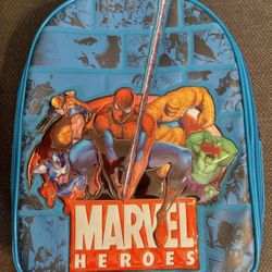 Marvel Heroes Kids Mini Backpack - Lunchbox
Action Figure Carrying Case - Blue - Children's - Avengers - MCU