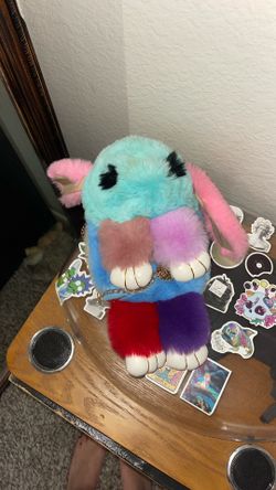 Colorful Fluffy Bunny Crossbody Bag