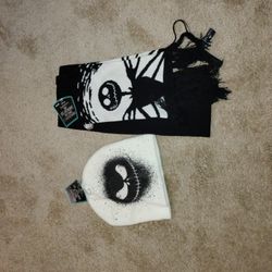 Nightmare Before Christmas Beanie And Scarf 