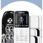 AUVON OTC TENS & EMS Unit, a portable device designed for drug-free pain management and muscle therapy.