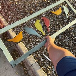 Metal Colorful Bird Wall Art