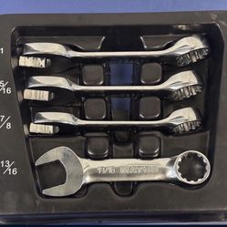 Matco Tools 4 PIECE SAE STUBBY COMBINATION WRENCH SET