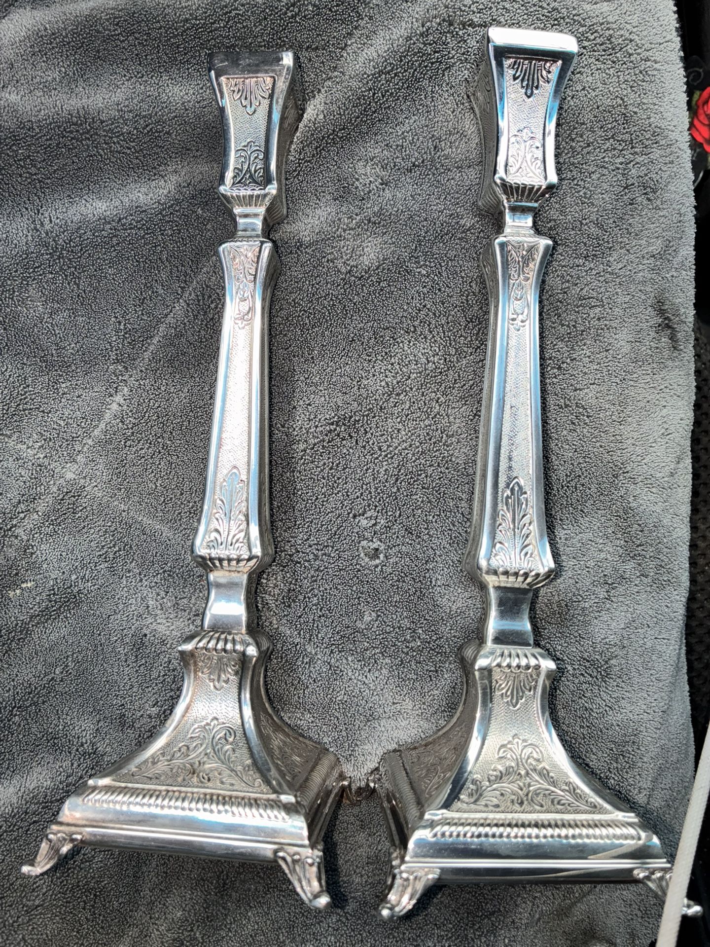 Laguna Candlesticks Decorated Mini Sterling Silver
