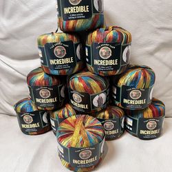Lion brand Yarn Incredible Ribbon Yarn - Copper Penny Color (11 Qty)