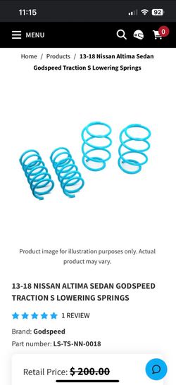 Godspeed Lowering Springs