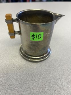 Art Deco-style silver-plated creamer or small pitcher. 