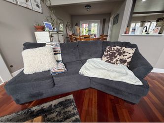FREE! Dark Gray Sectional Sofa  & Matching Rug