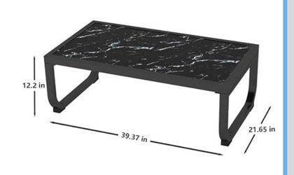 Mars Villa Black Marble Top Coffee Table
