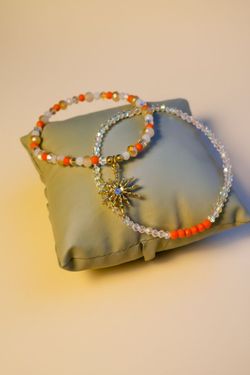 Coral Bracelet & Anklet  Set