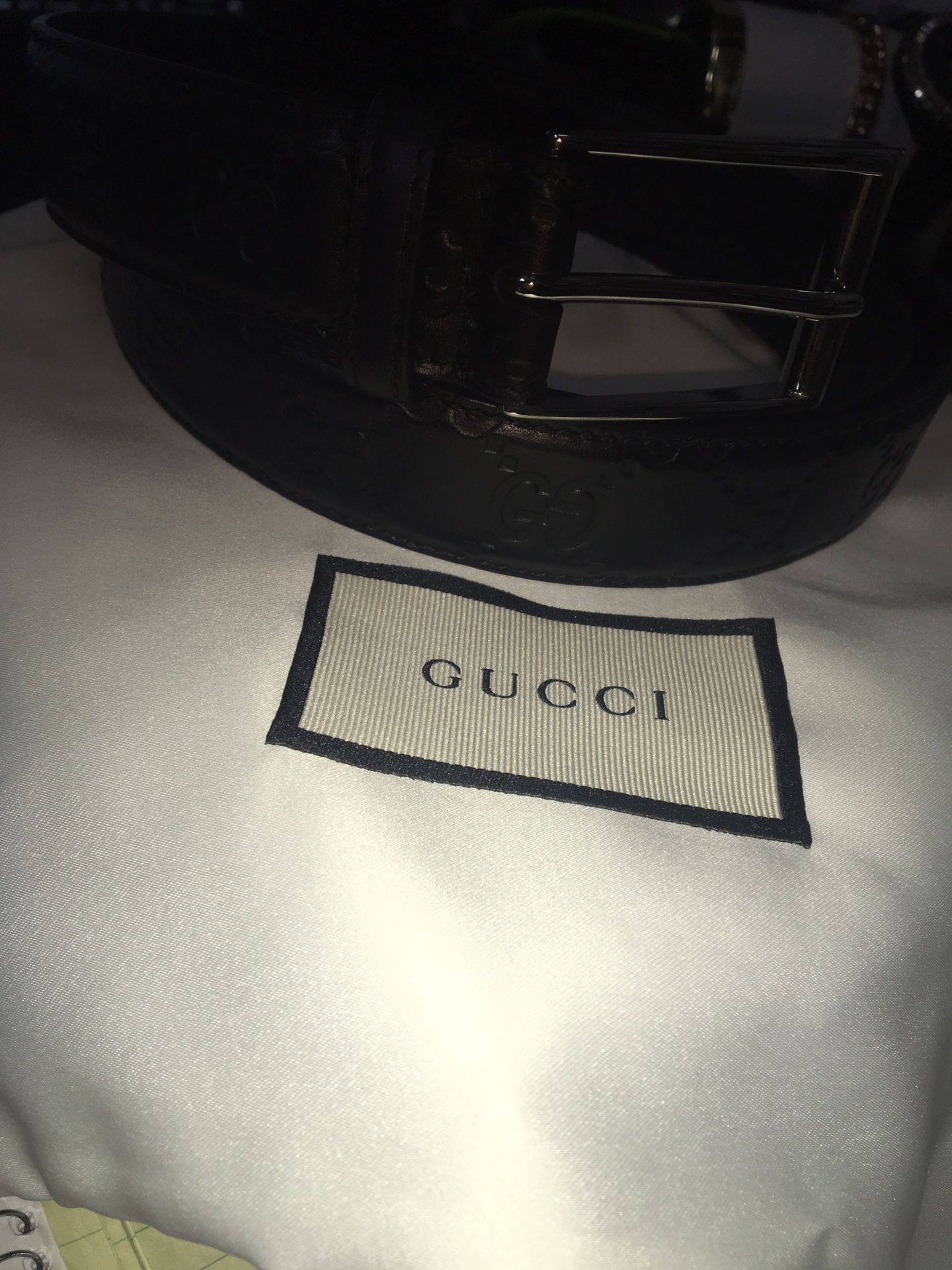 Gucci Black Belt 429023