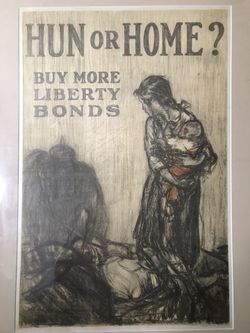 WW I Poster Prints- Hun Or Home? Buy More Liberty Bonds
