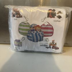 2 Packs Stuffed Animal Storage Beanbag Cover 