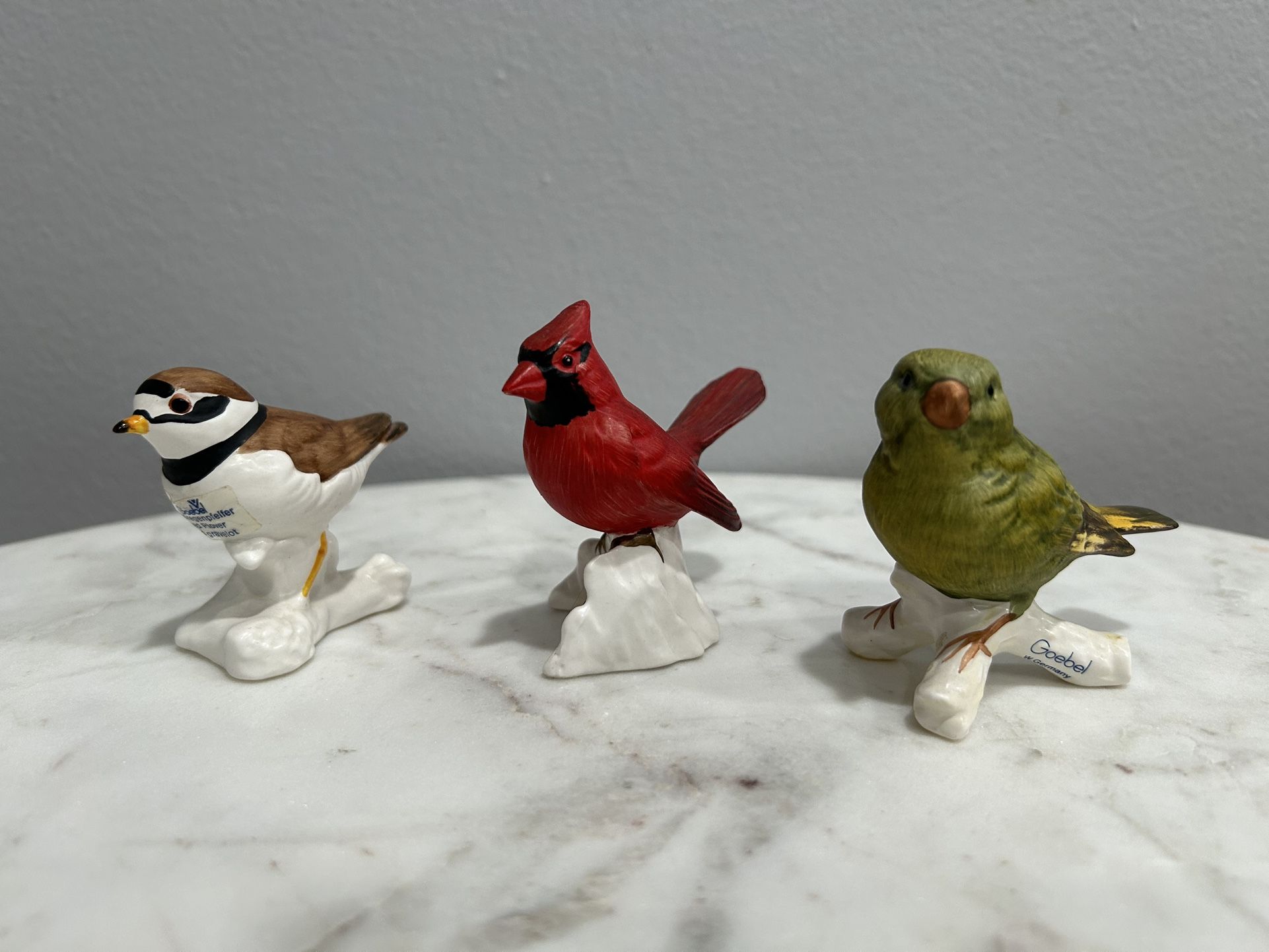 3 Goebel Bird Figurines: Vintage Made In West Germany