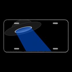 License Plate Novelty Car Front Abduction Flying Saucer Ufo Alien