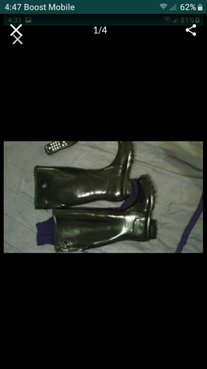 "Polar" brand galoshes/ rubber boots womens 8