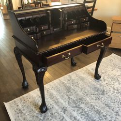 Chippendale Escritoire Secretary Desk w/ Claw & Ball Feet