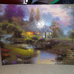 "Spring At Creekside Cottage", Thomas Kinkade 