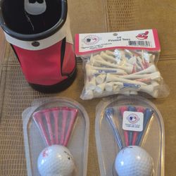 Unique Cleveland Indians golf ball And Tees