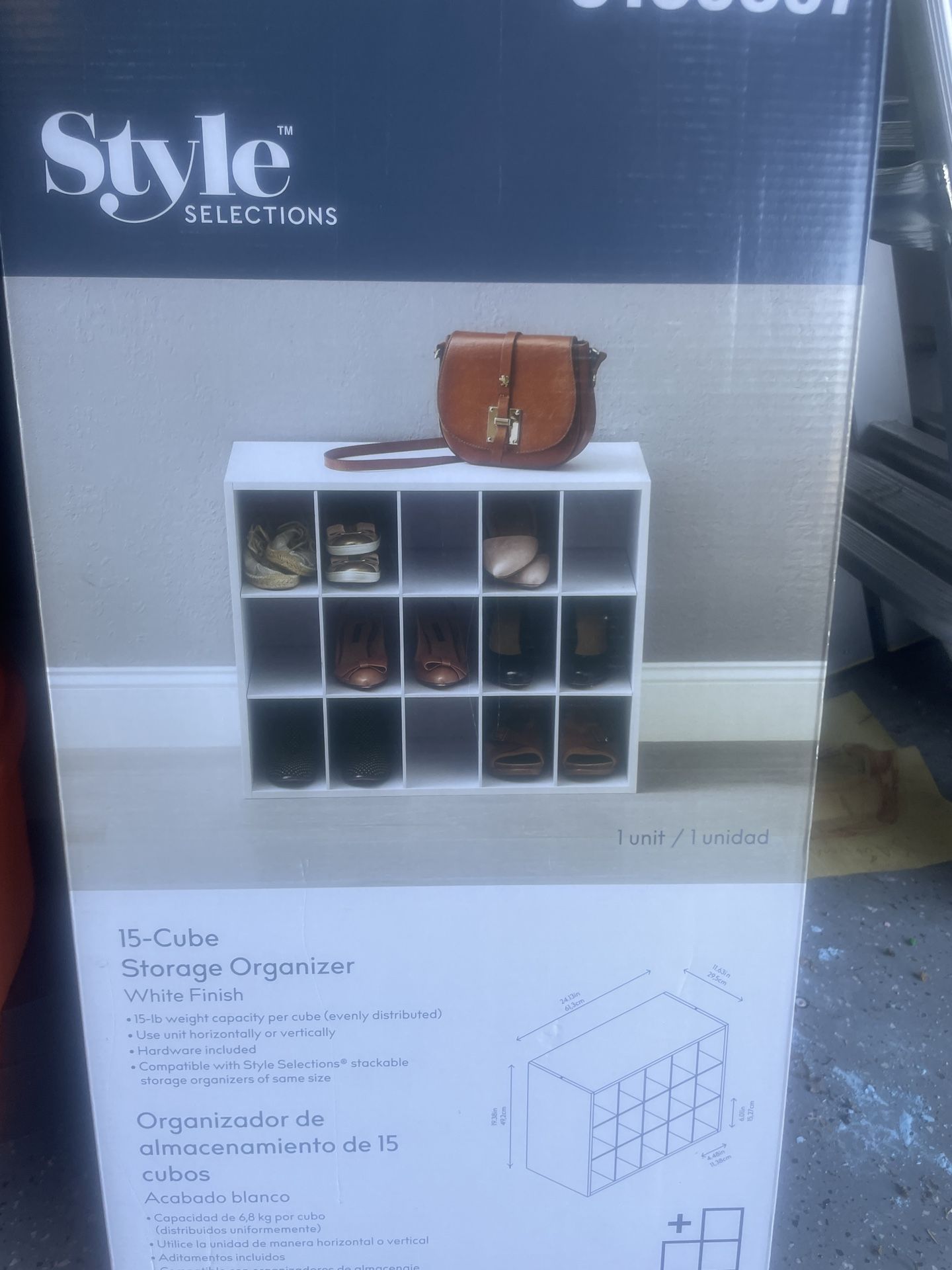 Style Selections 15-Cube Storage Organizer