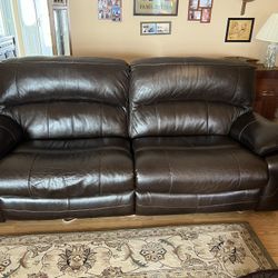 Power Leather Recliner