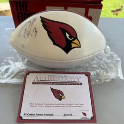 Carson Palmer Arizona Cardinals Autographed Football With Certification! 