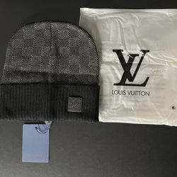Néo Petit Damier Beanie (Anthracite)