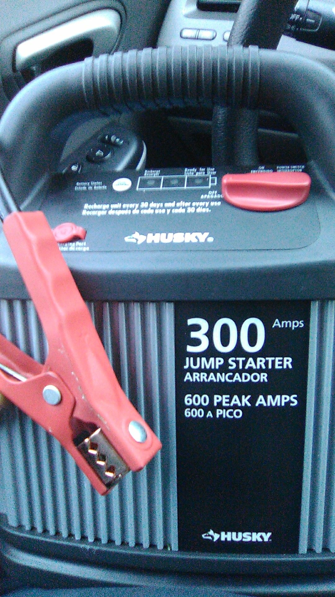 Husky 300 amp Jump Starter. 600 Peak Amps