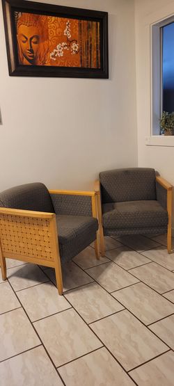 Chairs Lounge wood weave Vintage