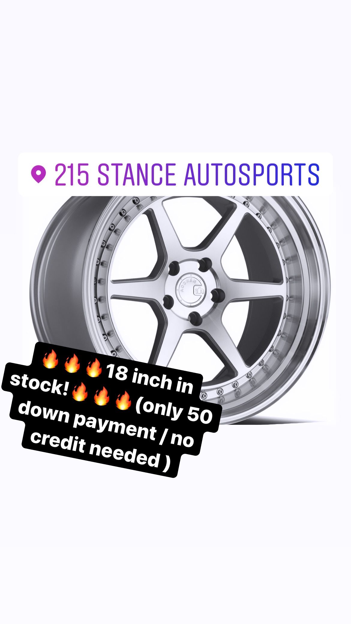 🔥🔥🔥 18 inch in stock!🔥🔥🔥(only 50 down payment / no credit needed )