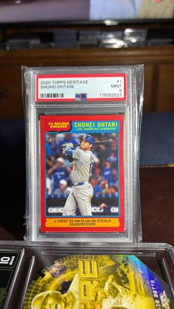 2025 Topps Heritage Shohei Ohtani SP Red Border PSA 9!