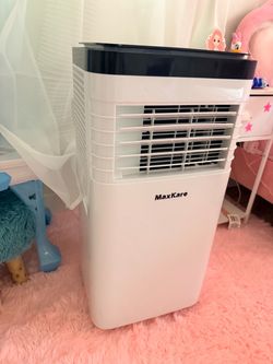 MaxKare 8000 BTU 3 In 1 Portable Air Conditioner with Dehumidifier Function, Cooler, Fan, Cools Rooms up to 350 sq.ft Remote Control, Complete Window