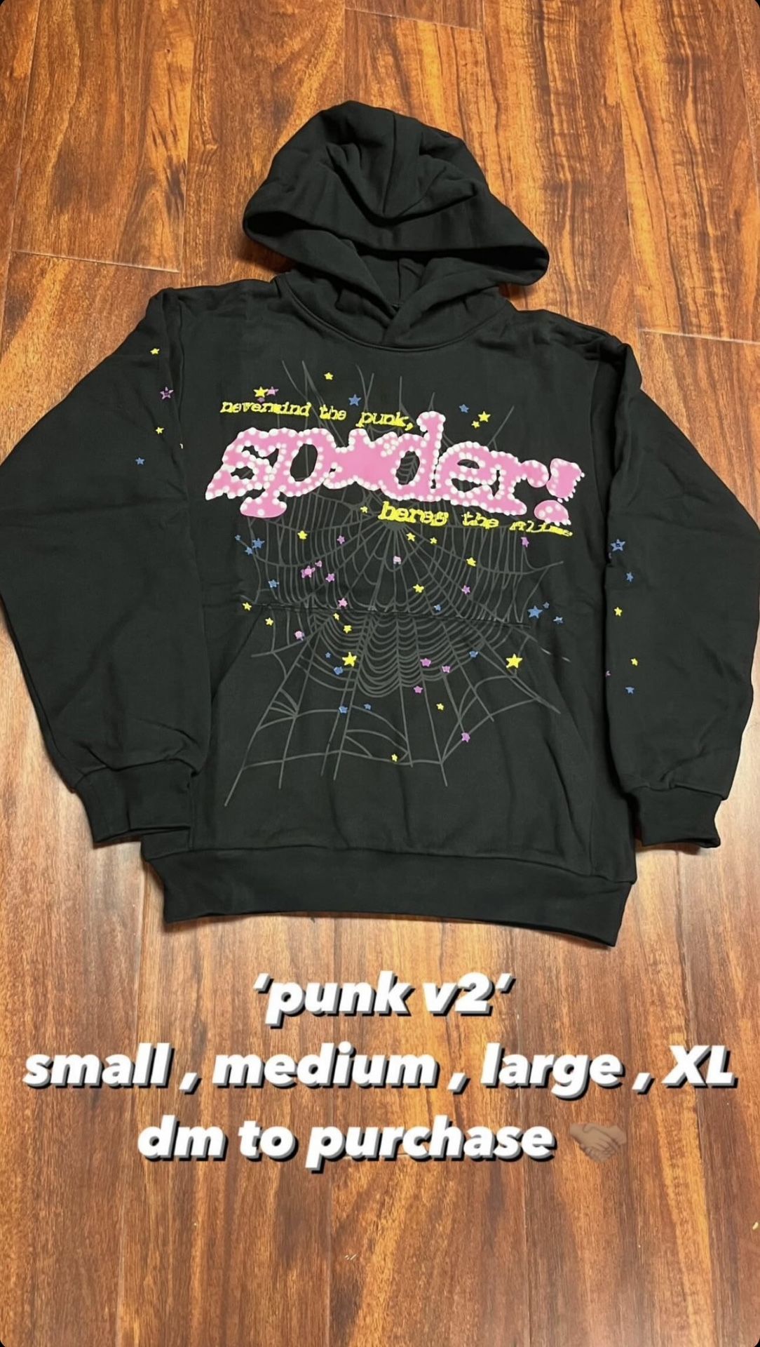 Sp5der Hoodie Black P*nk (V2 Read Desc)