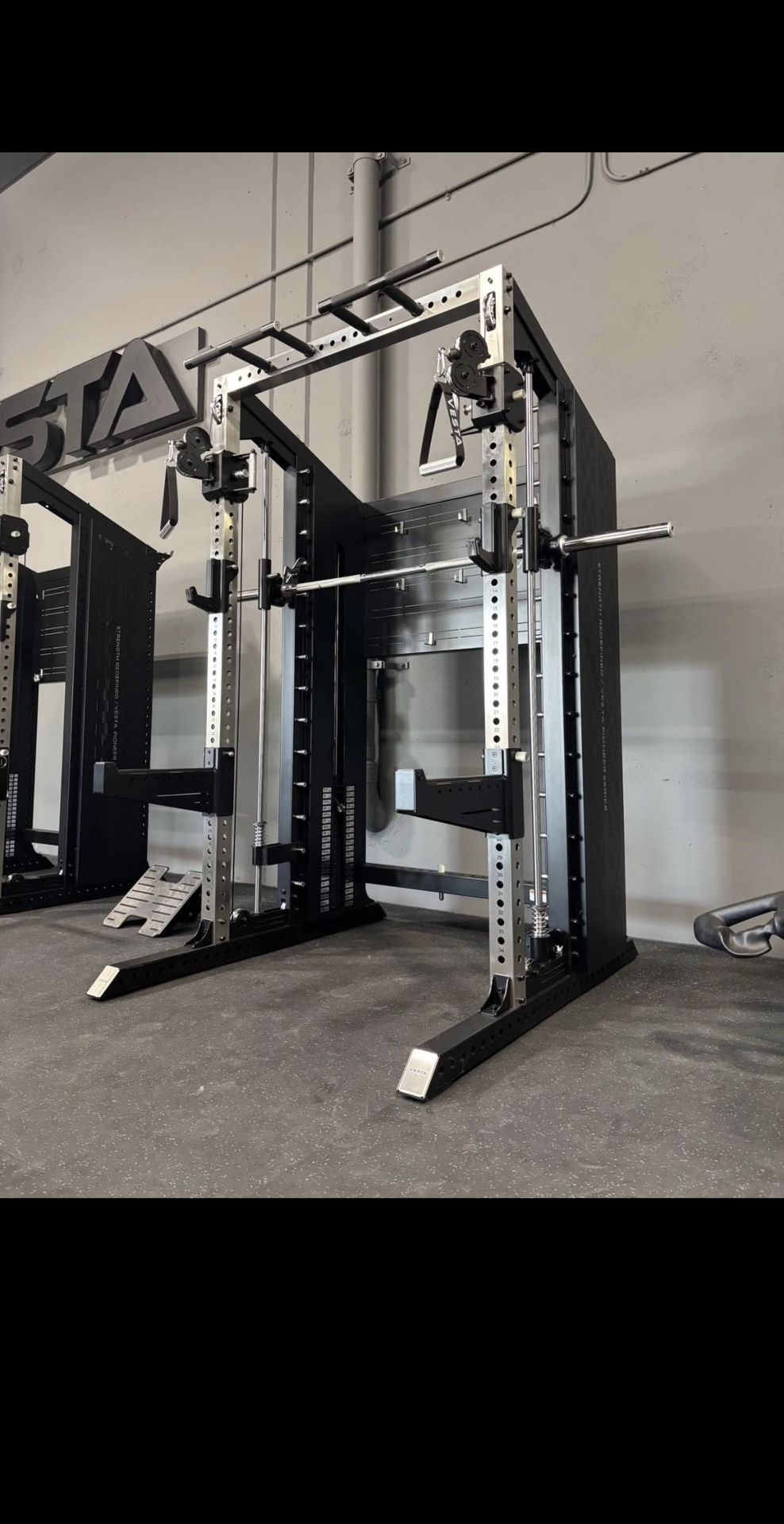 Commercial-Grade Half Rack ALL-IN-ONE with Functional Trainers