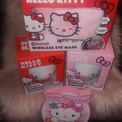 Hello Kitty Bluetooth Wireless Speaker Or Eye Mask New $25 Each 