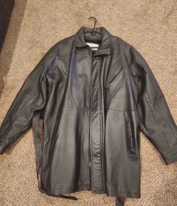 American Leather black leather jacket 2XL