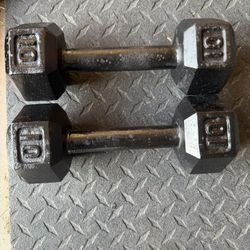 Pair Of 10lb Dumbbells