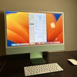 24-inch iMac GREEN w/Apple Care to 2026 $1600