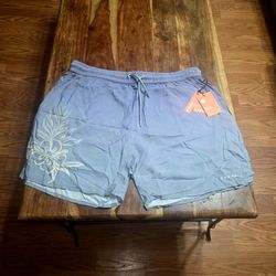 YoungLA Men's Purple/Blue Athletic Shorts 