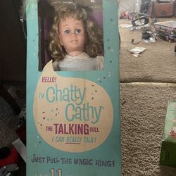 Mattel 1961 Original Chatty Cathy In Original Box