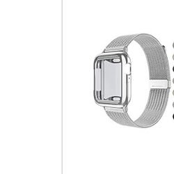 Silver Watch Band For Apple Watch