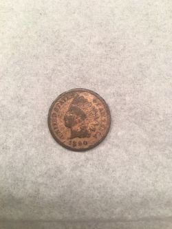 1890 US Indian head one cent coin