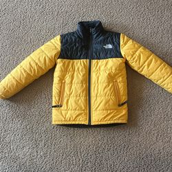 Small 7/8 Boys Reversible North Face Puffer Jacket 