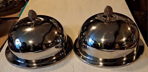 2 Cromargan Germany Food Domes
