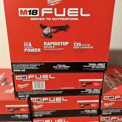 Milwaukee M18 Fuel 4-5” RAPIDSTOP Grinder 