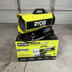 New RYOBI ONE+ HP 18V Brushless Cordless 125K BTU Hybrid Forced Air Propane Heater ( Battery Not Included )